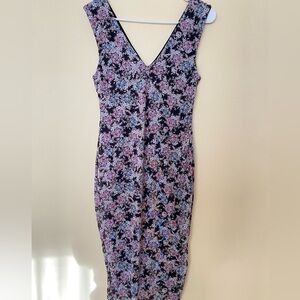 AFRM Floral Dress in Blue and Pink